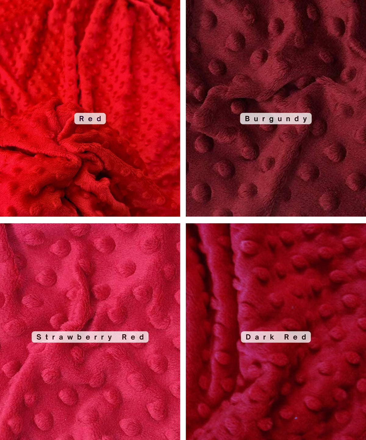 Minky Dot Fleece Fabric by the Yard, Dimple Dot Minkee Fabric, Super Soft Plush Fabric for Blankets, Pillow Covers, Soft Toys, Baby Blanket