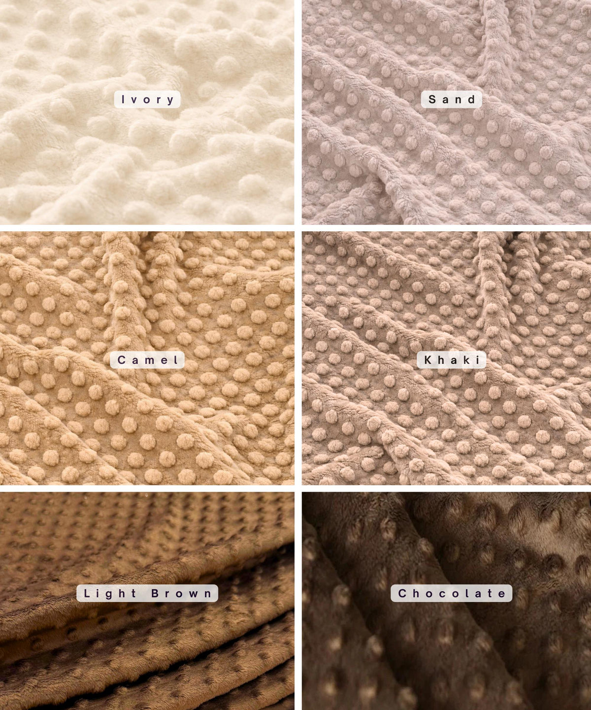 Minky Dot Fleece Fabric by the Yard, Dimple Dot Minkee Fabric, Super Soft Plush Fabric for Blankets, Pillow Covers, Soft Toys, Baby Blanket