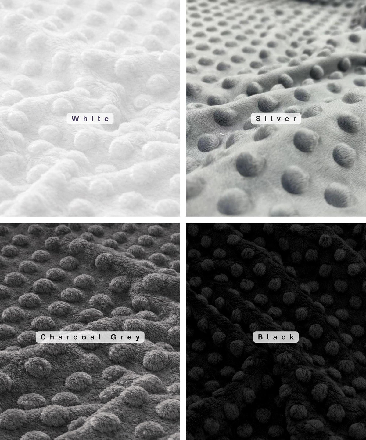 Minky Dot Fleece Fabric by the Yard, Dimple Dot Minkee Fabric, Super Soft Plush Fabric for Blankets, Pillow Covers, Soft Toys, Baby Blanket