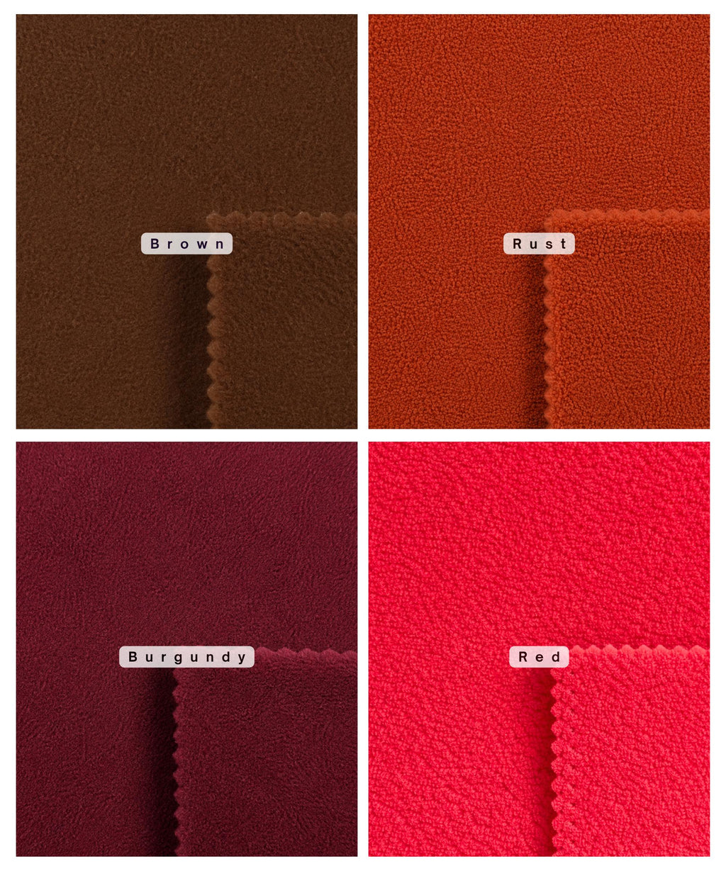 Solid Polar Fleece Anti-Pill Fabric - 25 COLORS - Sold By The Yard 60"  Fleece for Warm Blankets, DIY & Sewing