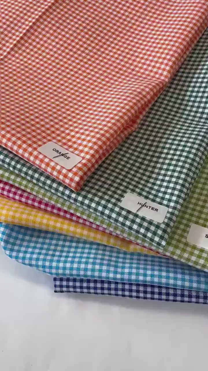 Black and White Gingham Fabric by Yard, 1/8” squares Poly Cotton Black and White Checkered Fabric for Farmhouse Tablecloth, Dress, Curtains